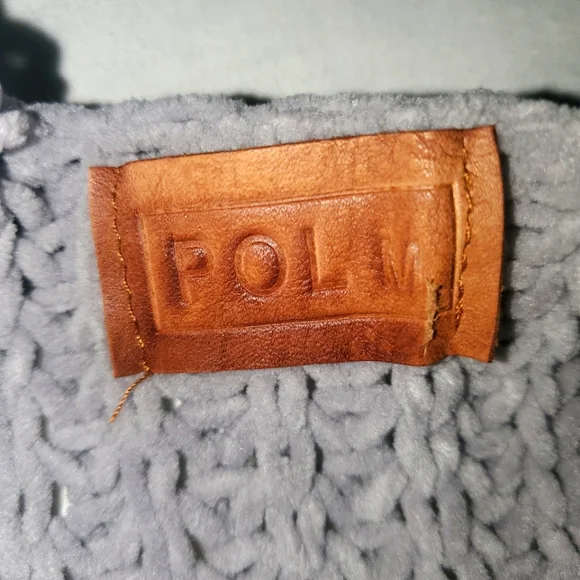 🔥POL Grey High Low Open Knit Open Back Chenille‎ Lagenlook Slouchy Sweater SZ M - Picture 11 of 12